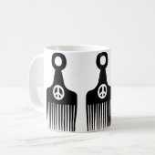 Afro Hair Peace Koffiemok (Voorkant links)