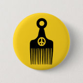 Afro Hair Peace Ronde Button 5,7 Cm (Voorkant)