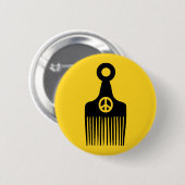 Afro Hair Peace Ronde Button 5,7 Cm (Voorkant /achterkant)