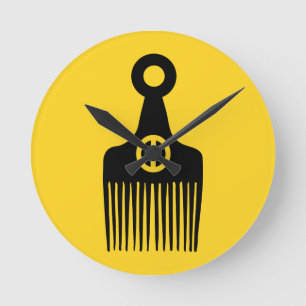 Afro Hair Peace Ronde Klok