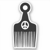Afro Hair Peace Sticker (Voorkant)