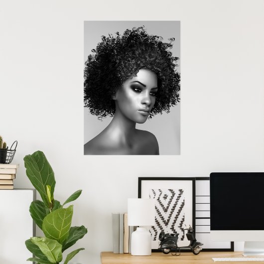 Afro Hair Poster (Thuiskantoor)