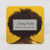 Afro Hair Vierkante Visitekaartje (Voorkant)