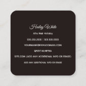 Afro Hair Vierkante Visitekaartje (Achterkant)