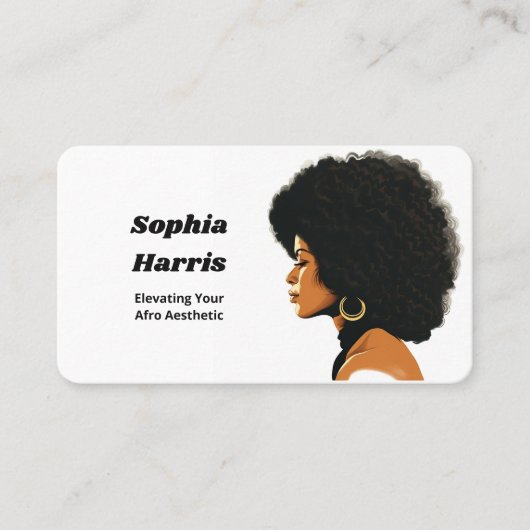 Afro Hair Visitekaartje (Voorkant)