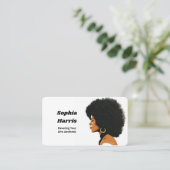 Afro Hair Visitekaartje (Staand voorkant)