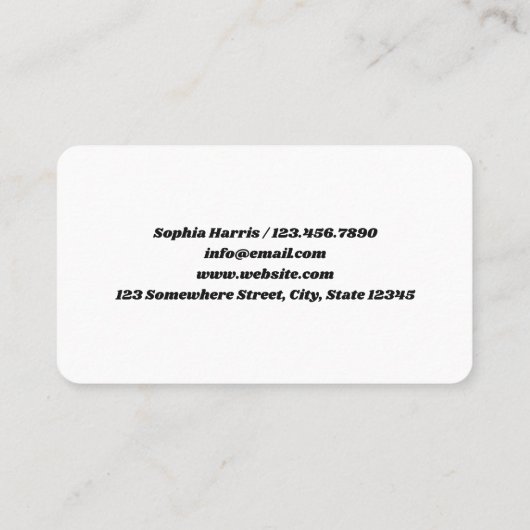 Afro Hair Visitekaartje (Achterkant)