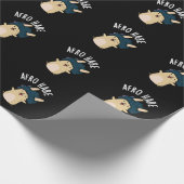 Afro Hare Funny Rabbit met Afro Pun Dark BG Cadeaupapier (Hoek)