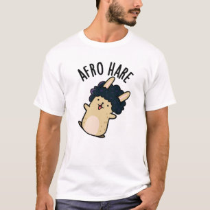 Afro Hare Funny Rabbit met Afro Pun T-shirt