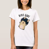 Afro Hare Funny Rabbit met Afro Pun T-shirt (Voorkant)