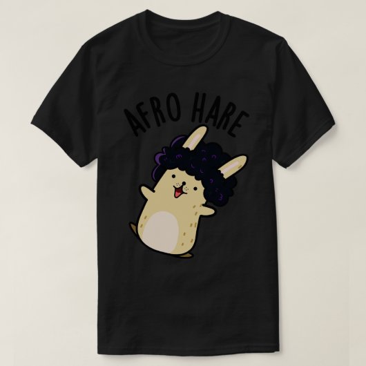 Afro Hare Grappig Konijn Met Afro Pun 1 T-shirt (Design voorkant)