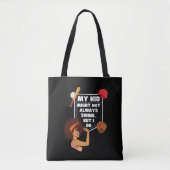 Afro Honkbal Mama MIJN KIND MISSCHIEN NIET ALTIJD Tote Bag (Voorkant)