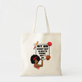Afro Honkbal Mama MIJN KIND MISSCHIEN NIET ALTIJD  Tote Bag (Voorkant)