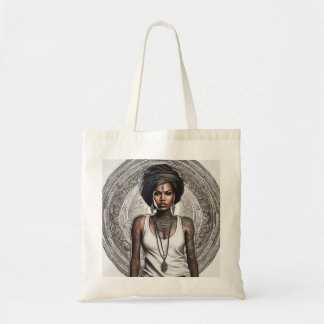 afro indian chic tote bag