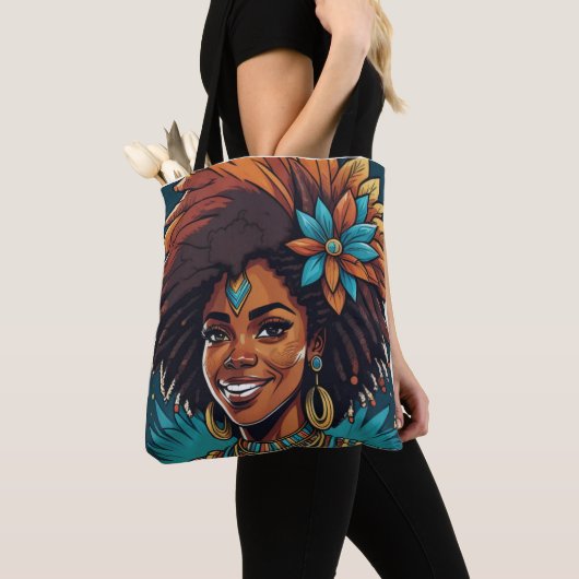 Afro Inheemse reis canvas tas (Dichtbij)