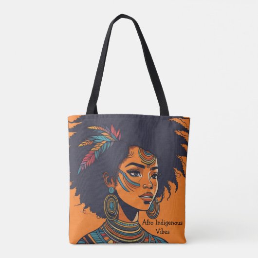 Afro Inheemse reis canvas tas (Achterkant)