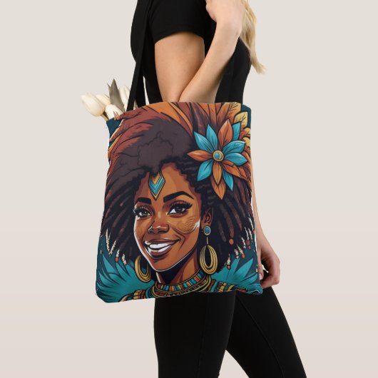 Afro Inheemse reis canvas tas (Dichtbij)