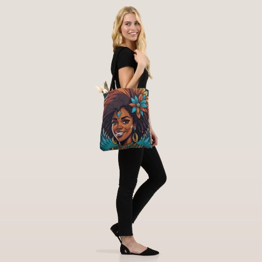 Afro Inheemse reis canvas tas (Op model)
