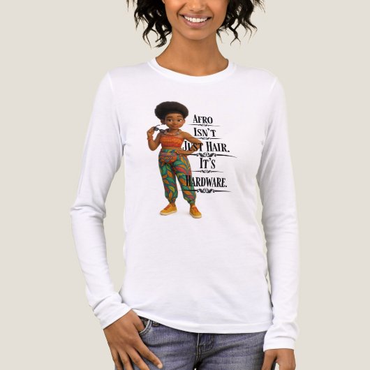 Afro Isn't Just Hair It's Hardware Tri-Blend Shirt (Voorkant volledig)