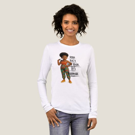 Afro Isn't Just Hair It's Hardware Tri-Blend Shirt (Voorkant)