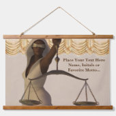 Afro Justice Goddess Sign Personalized Tapestry Hangend Wandkleed (Voorkant)