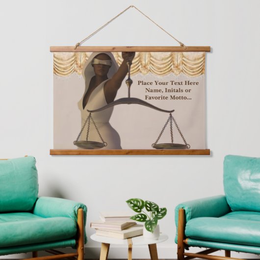 Afro Justice Goddess Sign Personalized Tapestry Hangend Wandkleed (Woonkamer)