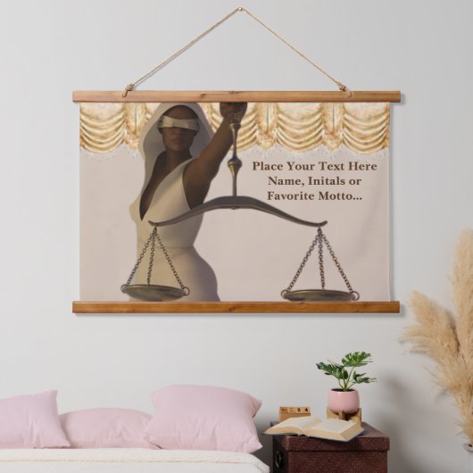Afro Justice Goddess Sign Personalized Tapestry Hangend Wandkleed (Slaapkamer)
