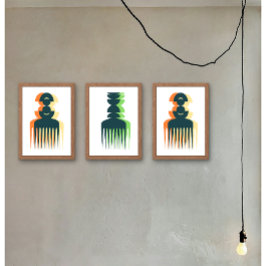 Afro kam Kunstposter Perfect Poster