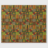 Afro Kente Cloth Wrapping Paper Cadeaupapier (Vlak)