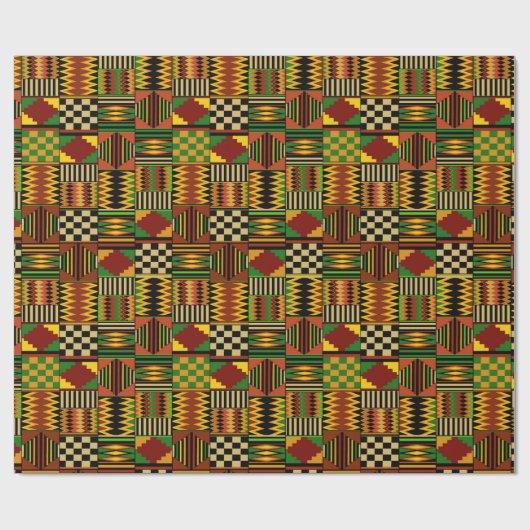 Afro Kente Cloth Wrapping Paper Cadeaupapier (Vlak)