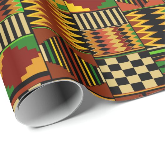 Afro Kente Cloth Wrapping Paper Cadeaupapier (Rol Hoek)