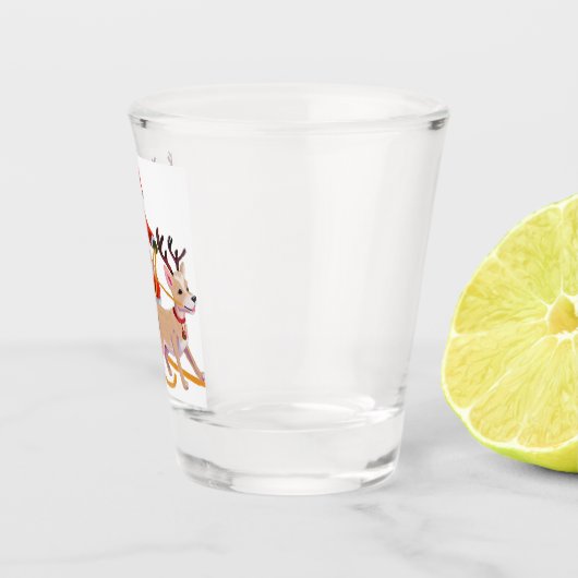 Afro-kerstman en vrienden shot glas (Rechts)