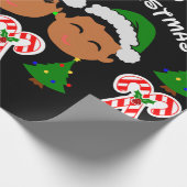 Afro kinder Black Boy and Girl tweins Cadeaupapier (Hoek)