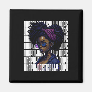 Afro koningin zonder verontschuldiging Dope Black  Magneet