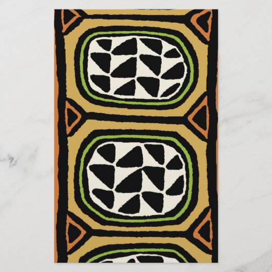 Afro Kuba Textile Design Briefpapier (Voorkant)