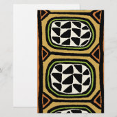 Afro Kuba Textile Design Briefpapier (Voorkant / Achterkant)