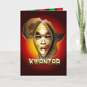 Afro Kwanzaa Feestdagen Kaart (Voorkant)
