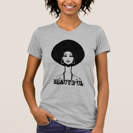 AFRO LADY BEAUTIFUL T-SHIRT (Voorkant)