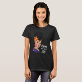 Afro Lady Vrouw Zwart T-shirt (Voorkant volledig)