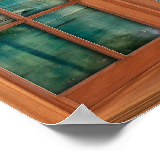 Afro Lagoon Scenery Fake Window Poster (Hoek)