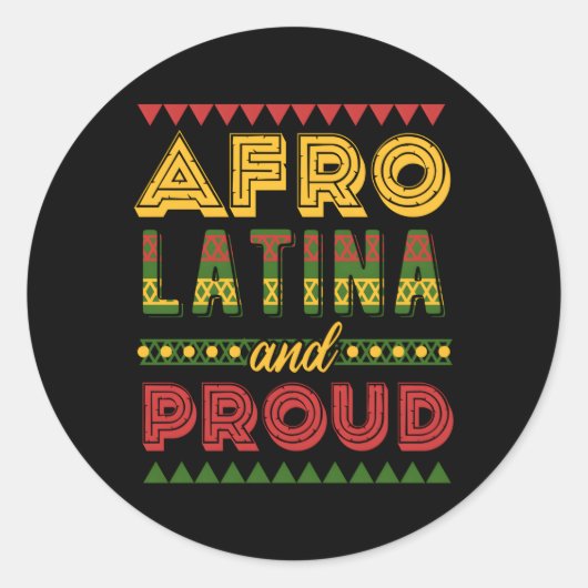 Afro Latijn Pride Afro Latina Ronde Sticker (Voorkant)