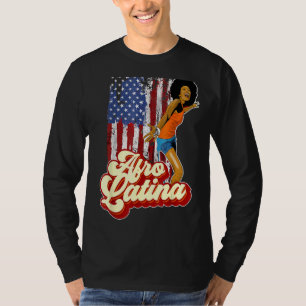 Afro Latina Amerika Vlag Afro Latin Pride T-shirt
