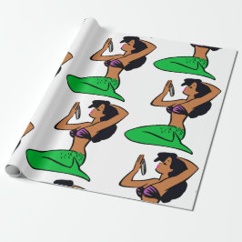 afro latina mermaid cadeaupapier