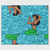 afro latina mermaid sea zee cadeaupapier (Vlak)