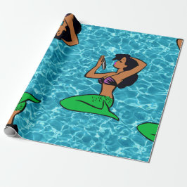 afro latina mermaid sea zee cadeaupapier