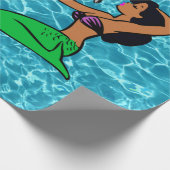 afro latina mermaid sea zee cadeaupapier (Hoek)