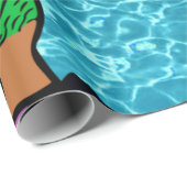 afro latina mermaid sea zee cadeaupapier (Rol Hoek)