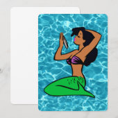 afro latina mermaid sea zee kaart (Voorkant / Achterkant)