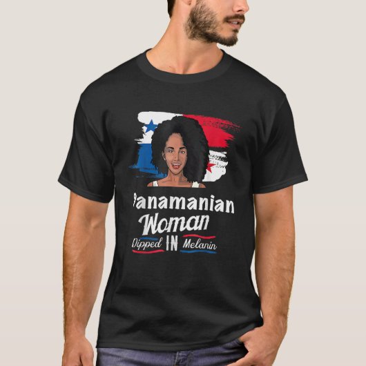 afro latina panama   women dipped in melanin Black T-shirt (Voorkant)