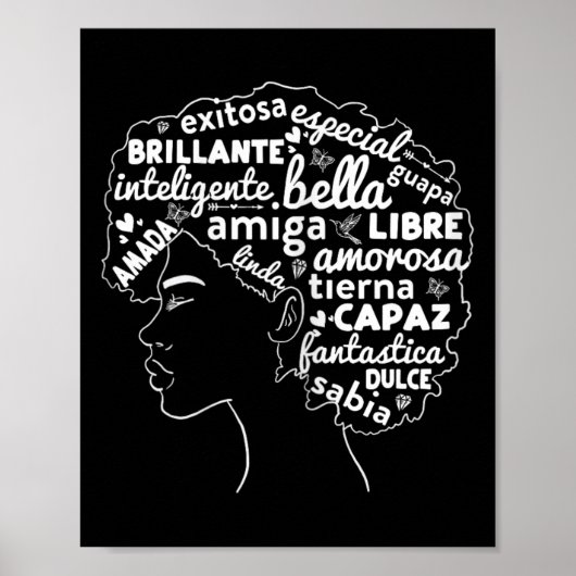 Afro Latina Pride Gift Afro-latino Black History M Poster (Voorkant)